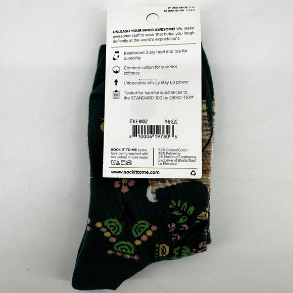 Sock It To Me Spring Awakening Crew Sock Reindeer Reinforced W5-10 M3.5-8.5 NWT - Picture 3 of 3